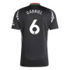 Original Fußballtrikot Arsenal Gabriel 6 Auswärtstrikot 2024-25 Für Herren